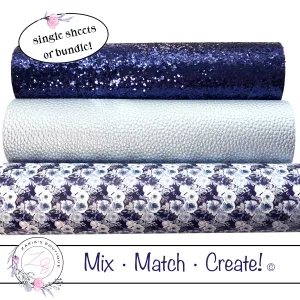 ⋅ Midnight Rose ⋅ Floral Vegan Faux Leather ⋅ Single Sheets & Multi-Packs