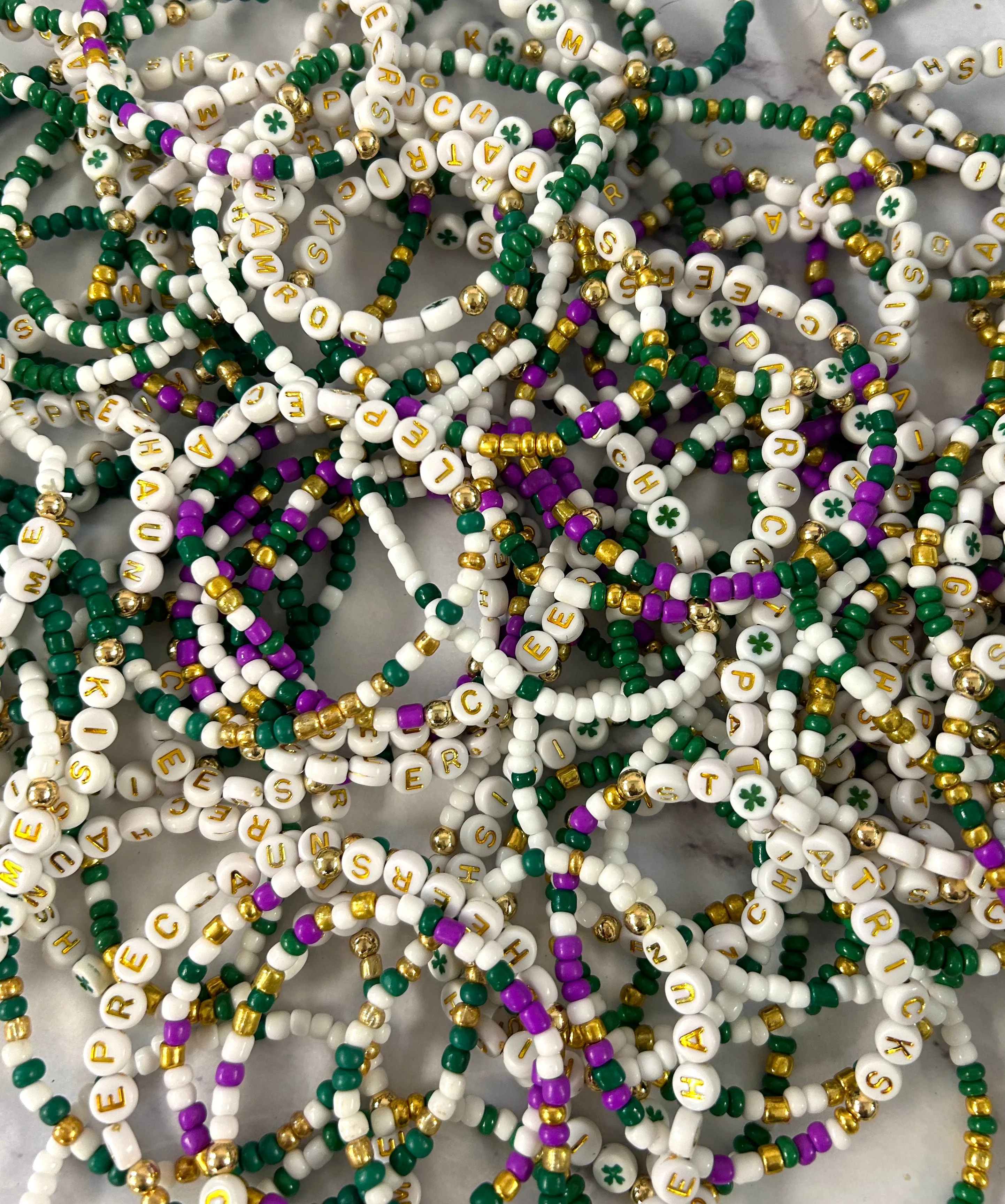 🍀 St Patricks Day Mix Stretchy Bracelets!