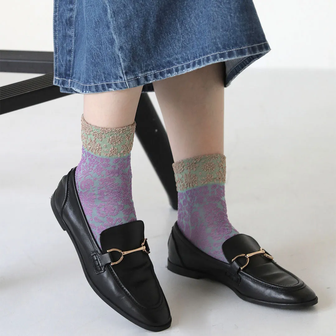 021132199 Two-Tone Float Low Crew Socks