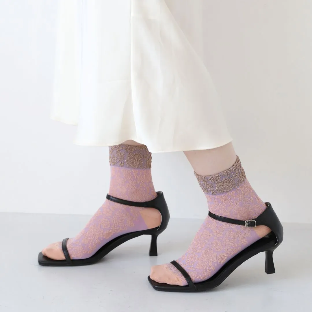 021132199 Two-Tone Float Low Crew Socks