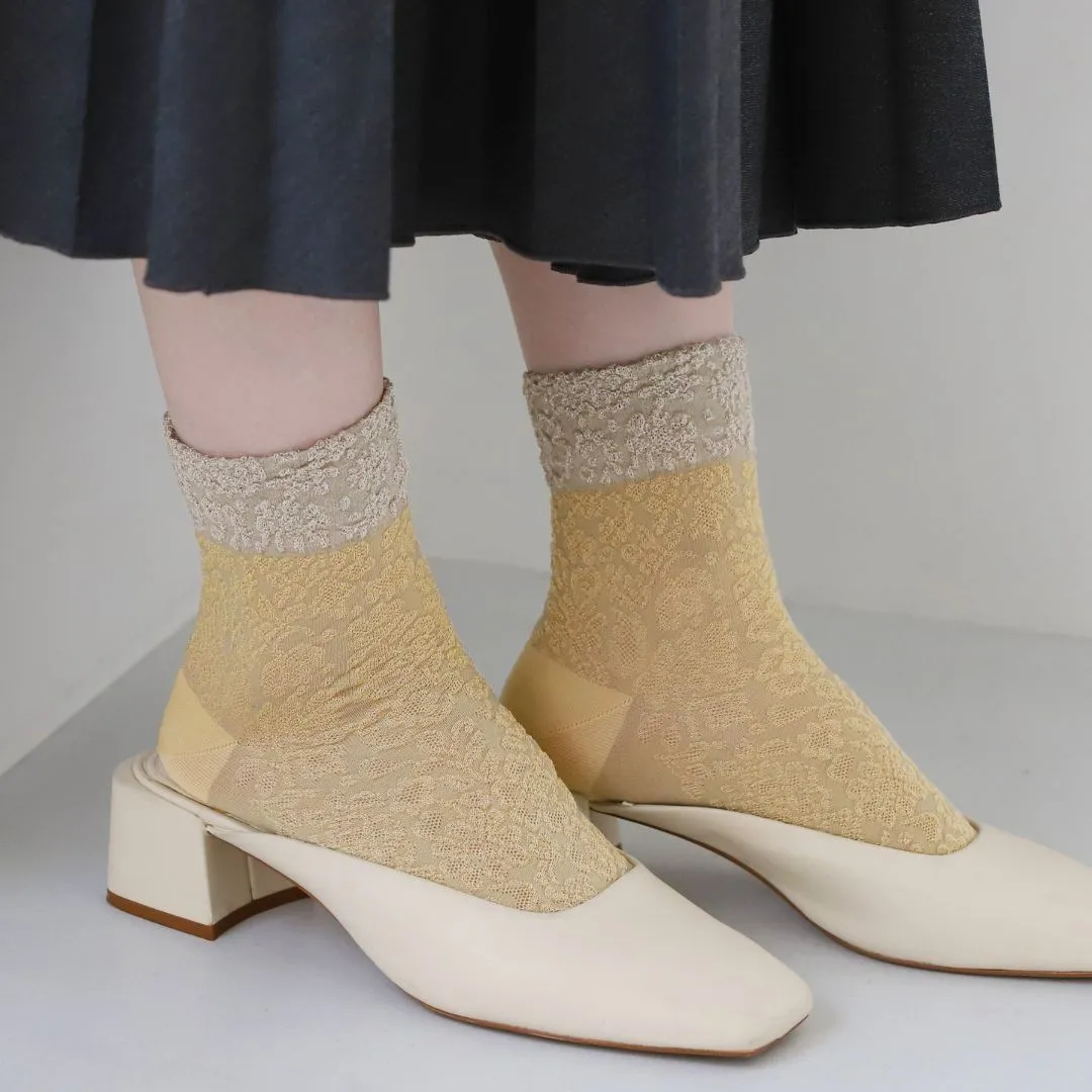 021132199 Two-Tone Float Low Crew Socks