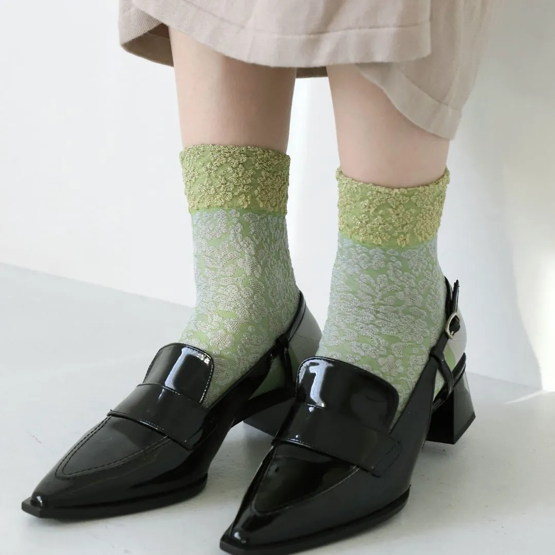 021132199 Two-Tone Float Low Crew Socks