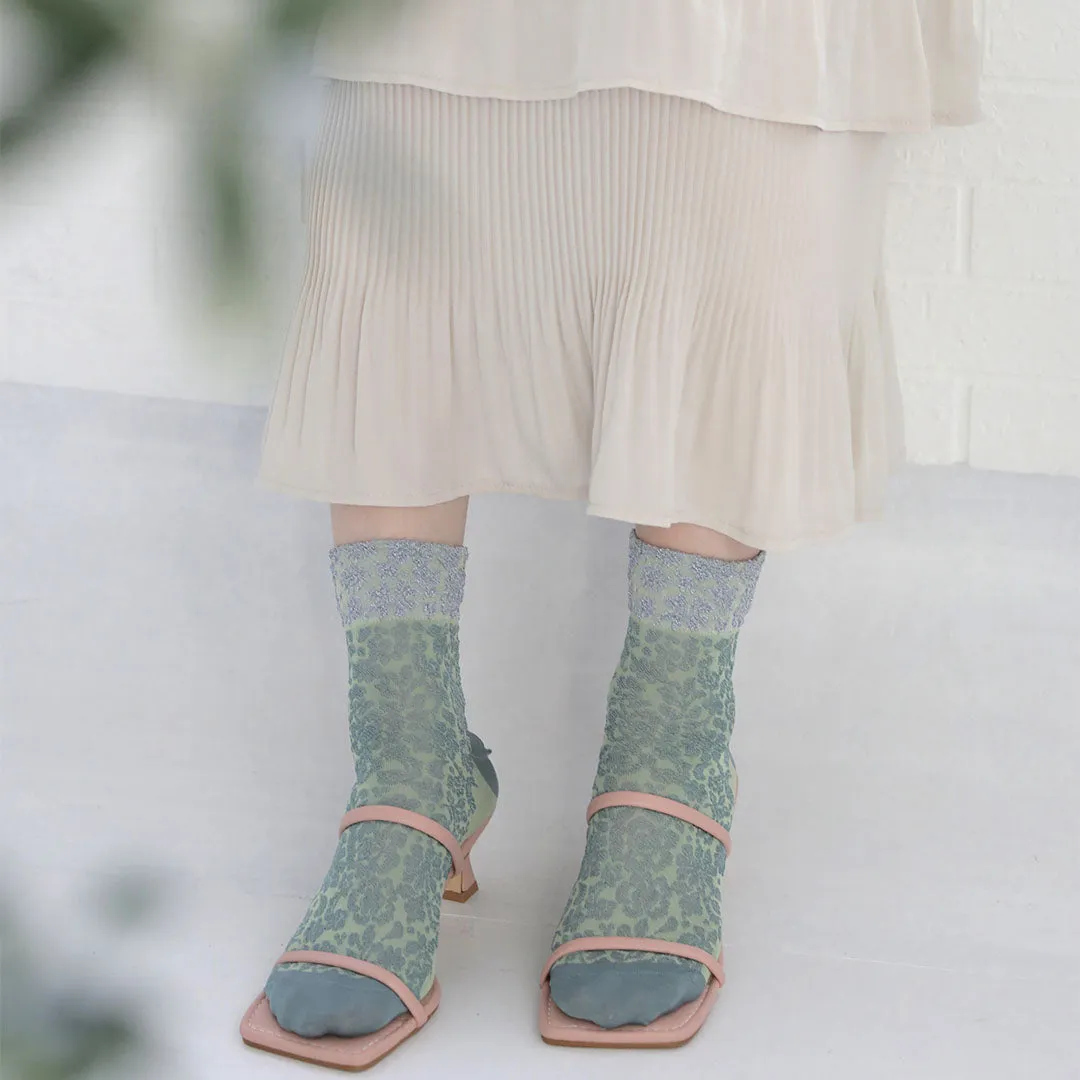 021132199 Two-Tone Float Low Crew Socks