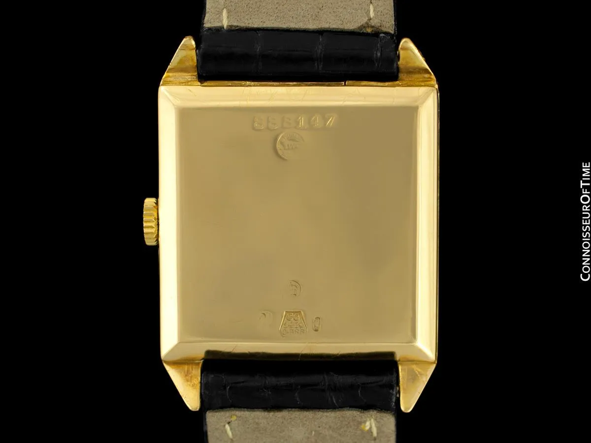 1926 IWC Vintage Mens Art Deco Breguet Numeral Watch - 14K Gold