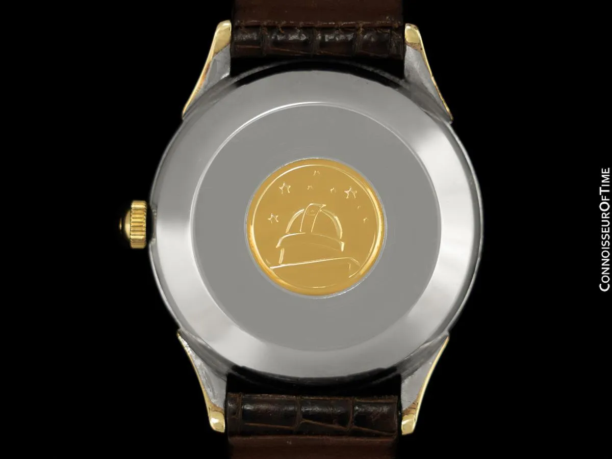 1960's Omega Vintage Mens Pie Pan Dial Constellation with Omega Band & Buckle - Stainless Steel & 14K Gold