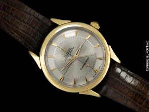 1960's Omega Vintage Mens Pie Pan Dial Constellation with Omega Band & Buckle - Stainless Steel & 14K Gold