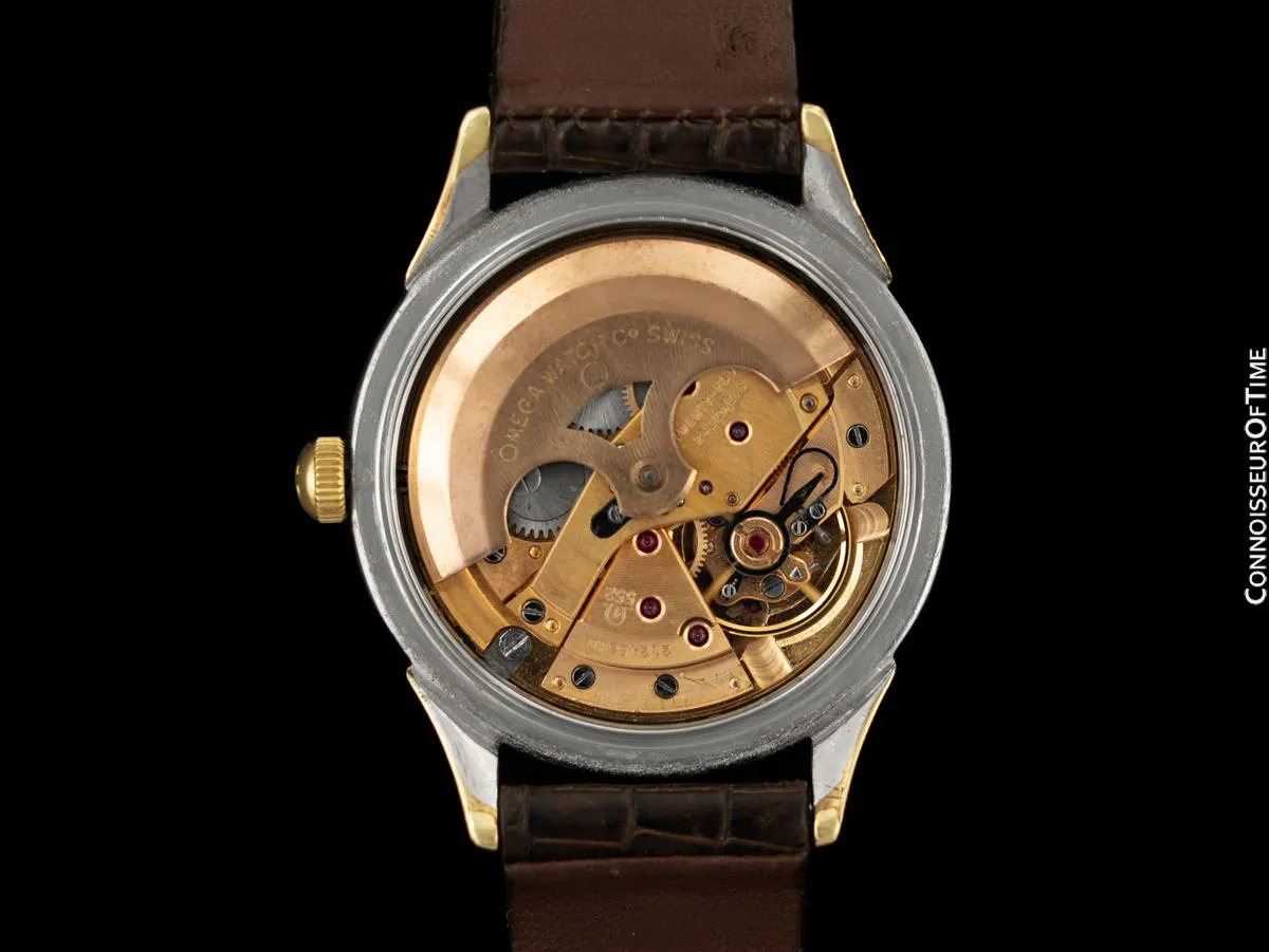 1960's Omega Vintage Mens Pie Pan Dial Constellation with Omega Band & Buckle - Stainless Steel & 14K Gold
