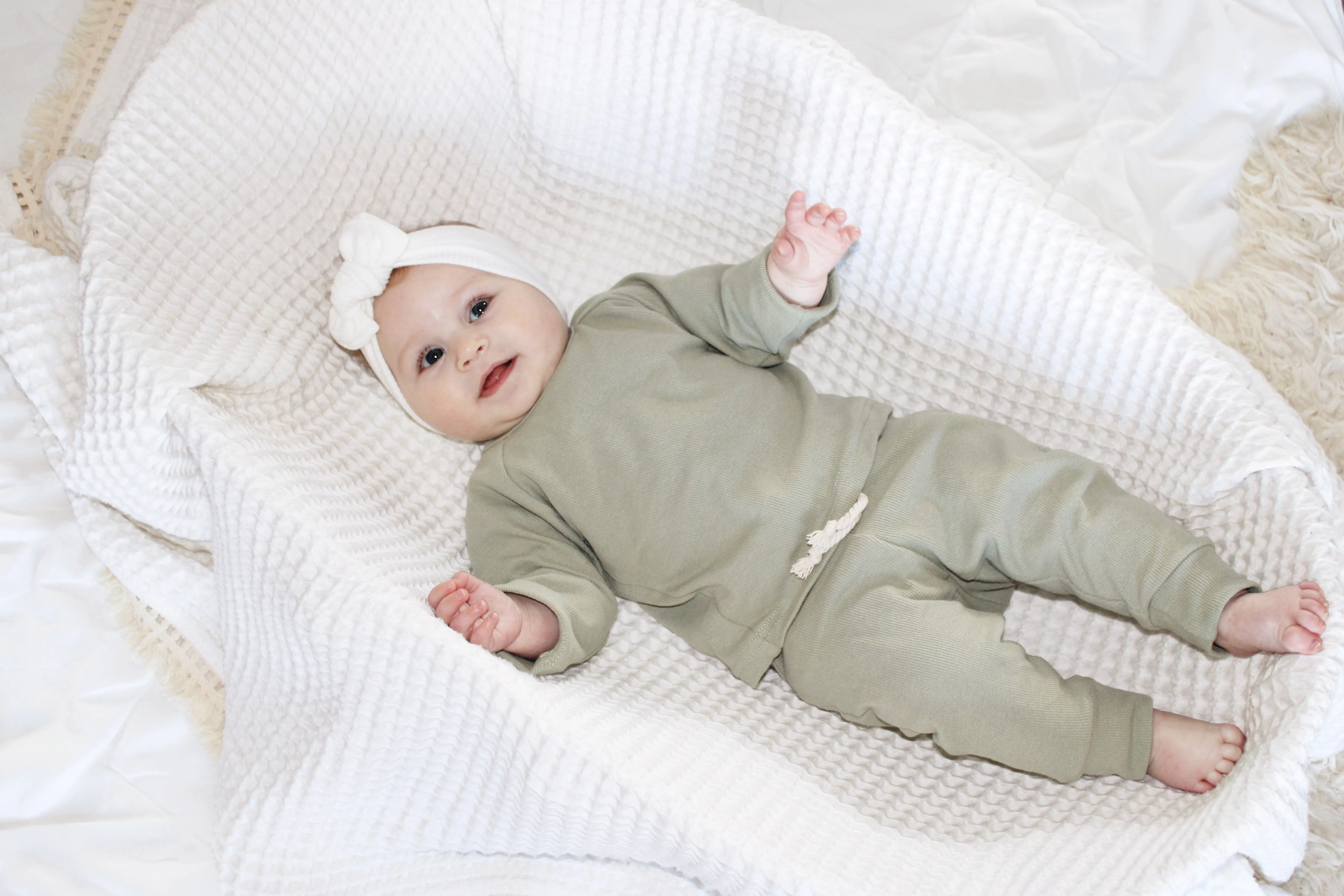 2 Piece Ribbed Set / Sage