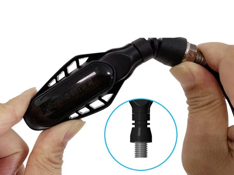 2pcs Universal Motorcycle Turn Signal Lights Indicator E-Marked