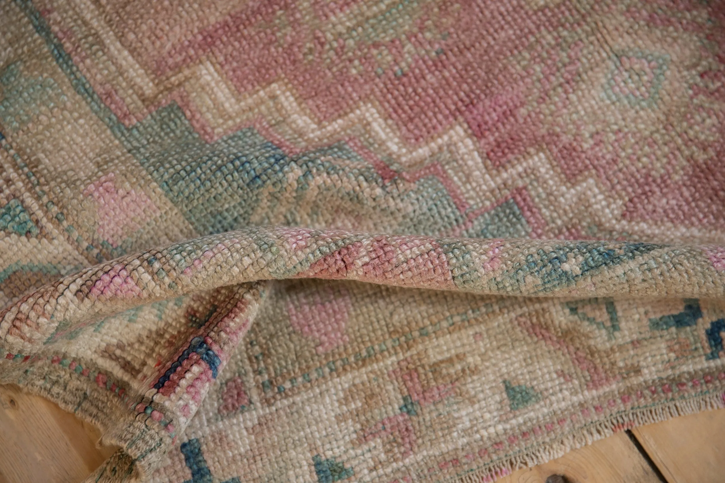 4x4.5 Vintage Distressed Oushak Square Rug