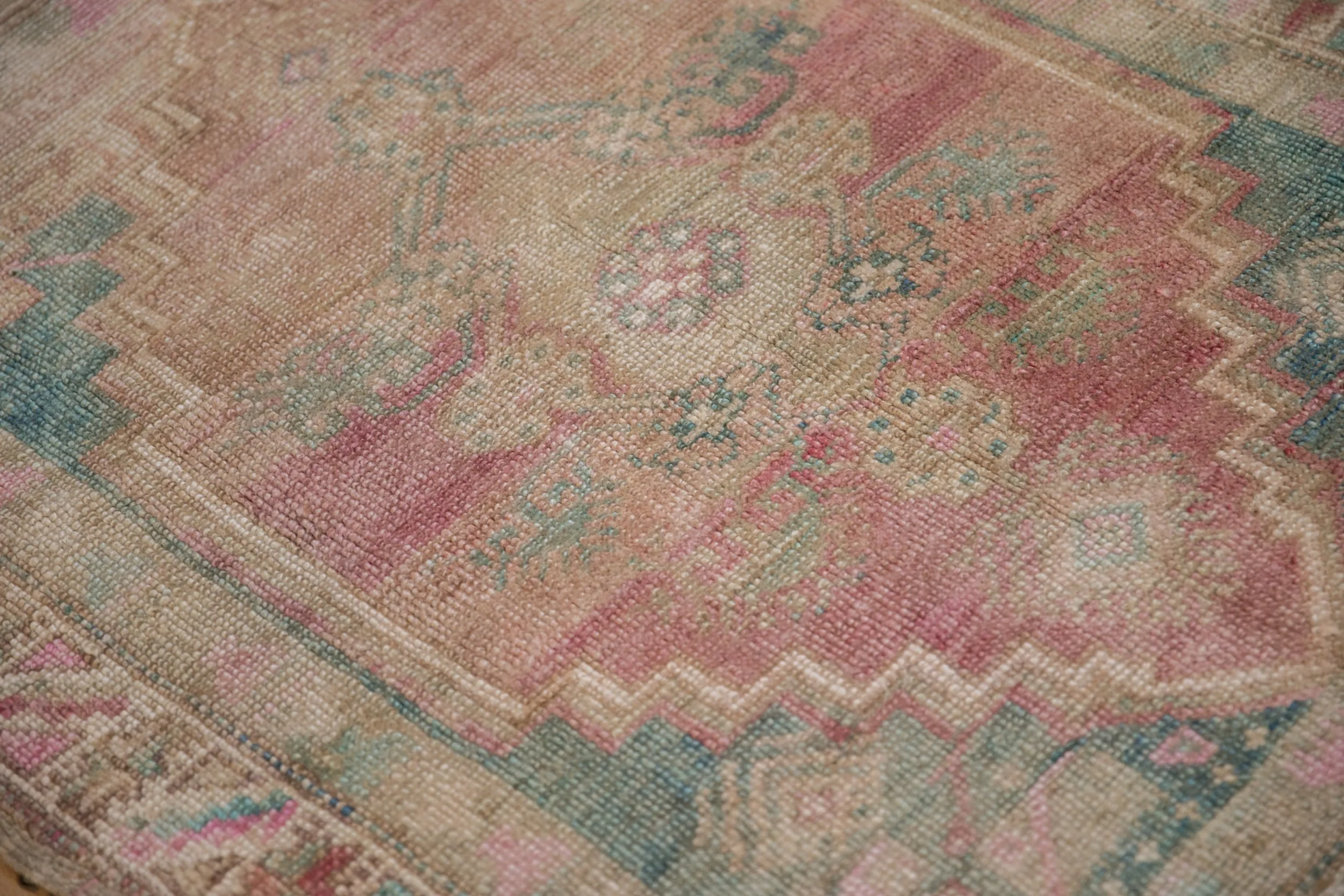 4x4.5 Vintage Distressed Oushak Square Rug