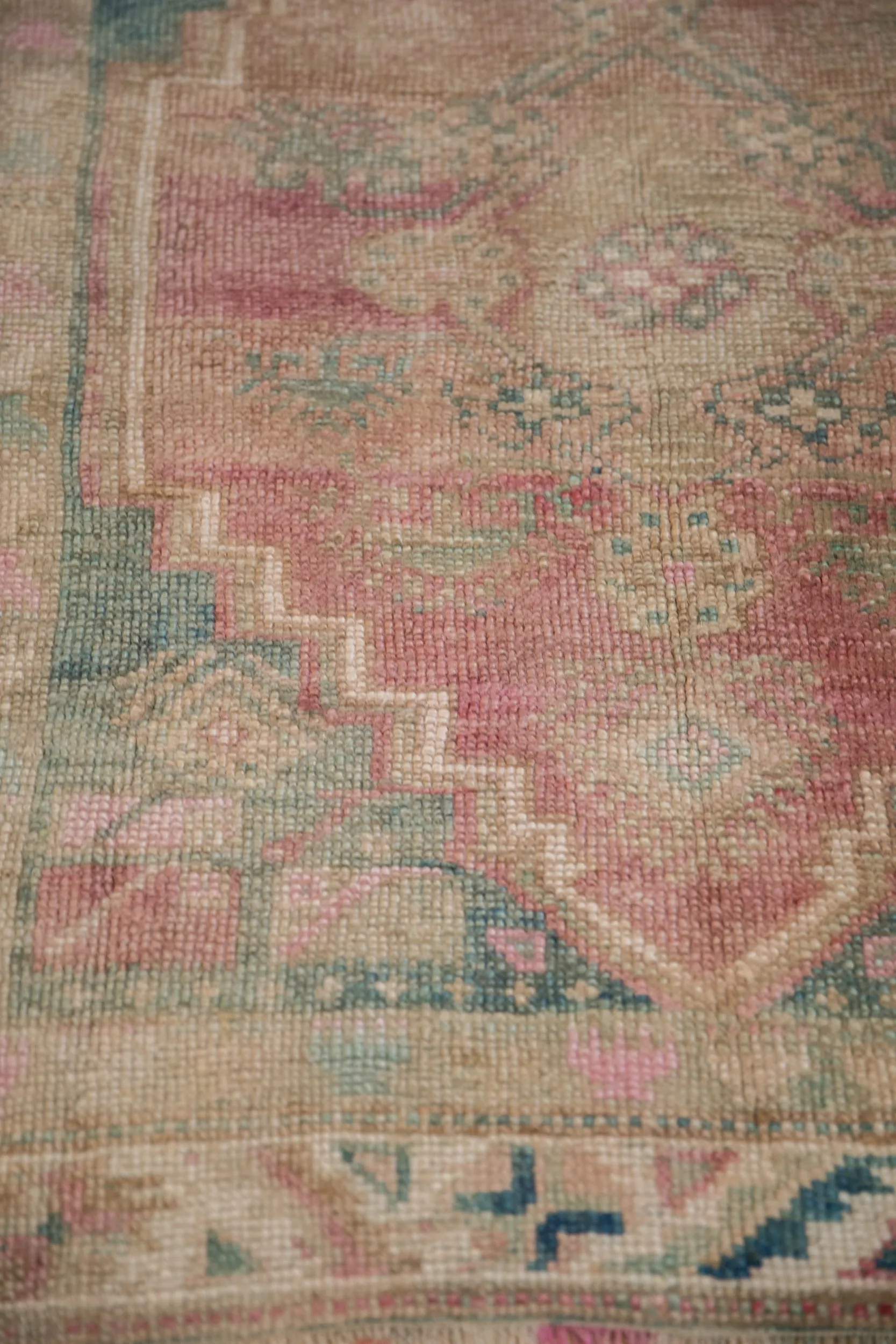 4x4.5 Vintage Distressed Oushak Square Rug