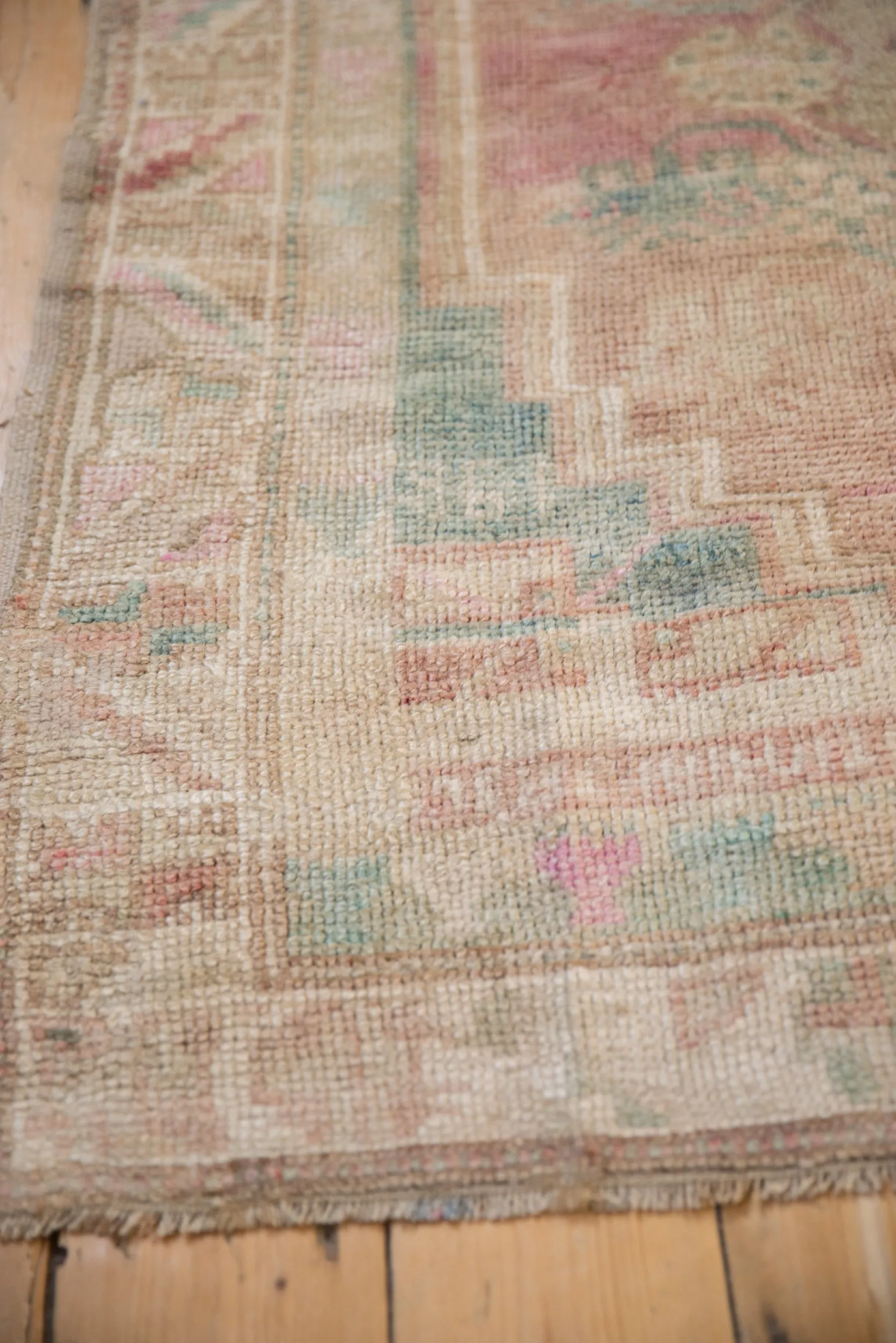 4x4.5 Vintage Distressed Oushak Square Rug