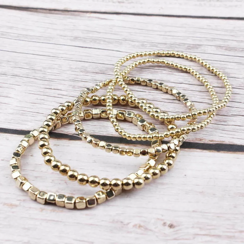 5 Piece Stretchy Bracelet Sets