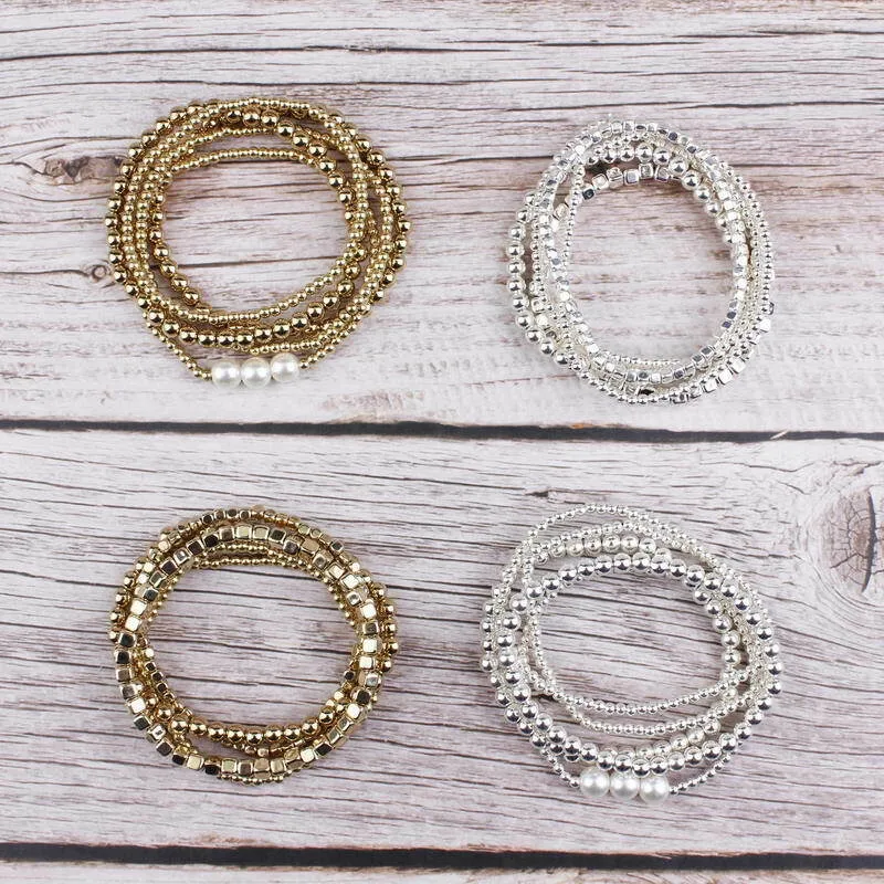 5 Piece Stretchy Bracelet Sets