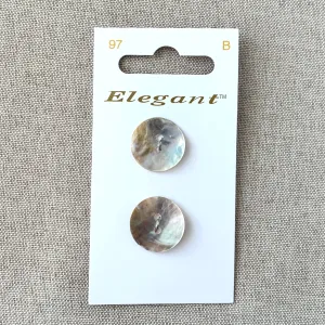 97 Shell - Elegant - 2 Holes - 19mm - Natural