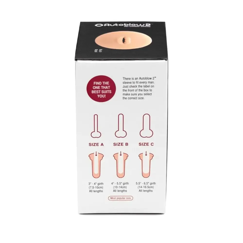 Autoblow 2 Stretchy Realistic Feel Flesh Pink Mouth Sleeve Masturbator