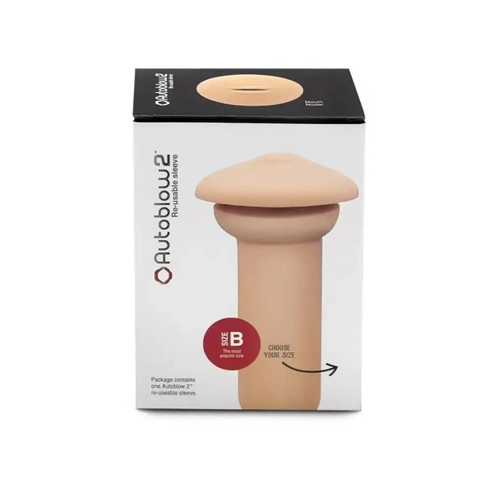 Autoblow 2 Stretchy Realistic Feel Flesh Pink Mouth Sleeve Masturbator