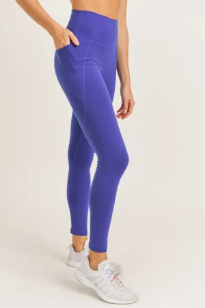 Ava Royal Blue Highwaist Leggings