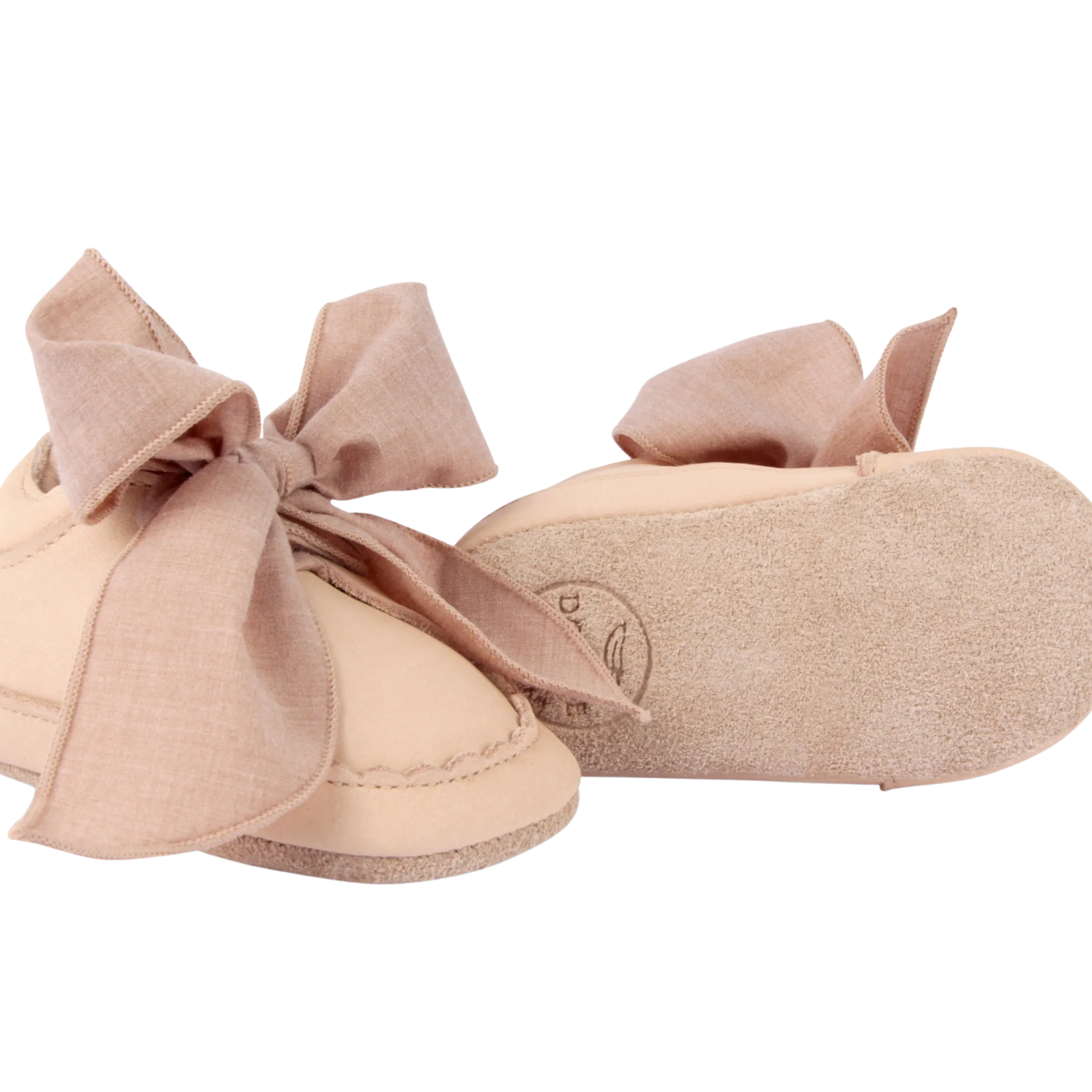 Baby Girls Pink Leather Bow Shoe