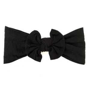 Baby Wisp Nylon Bow Headband (Black)