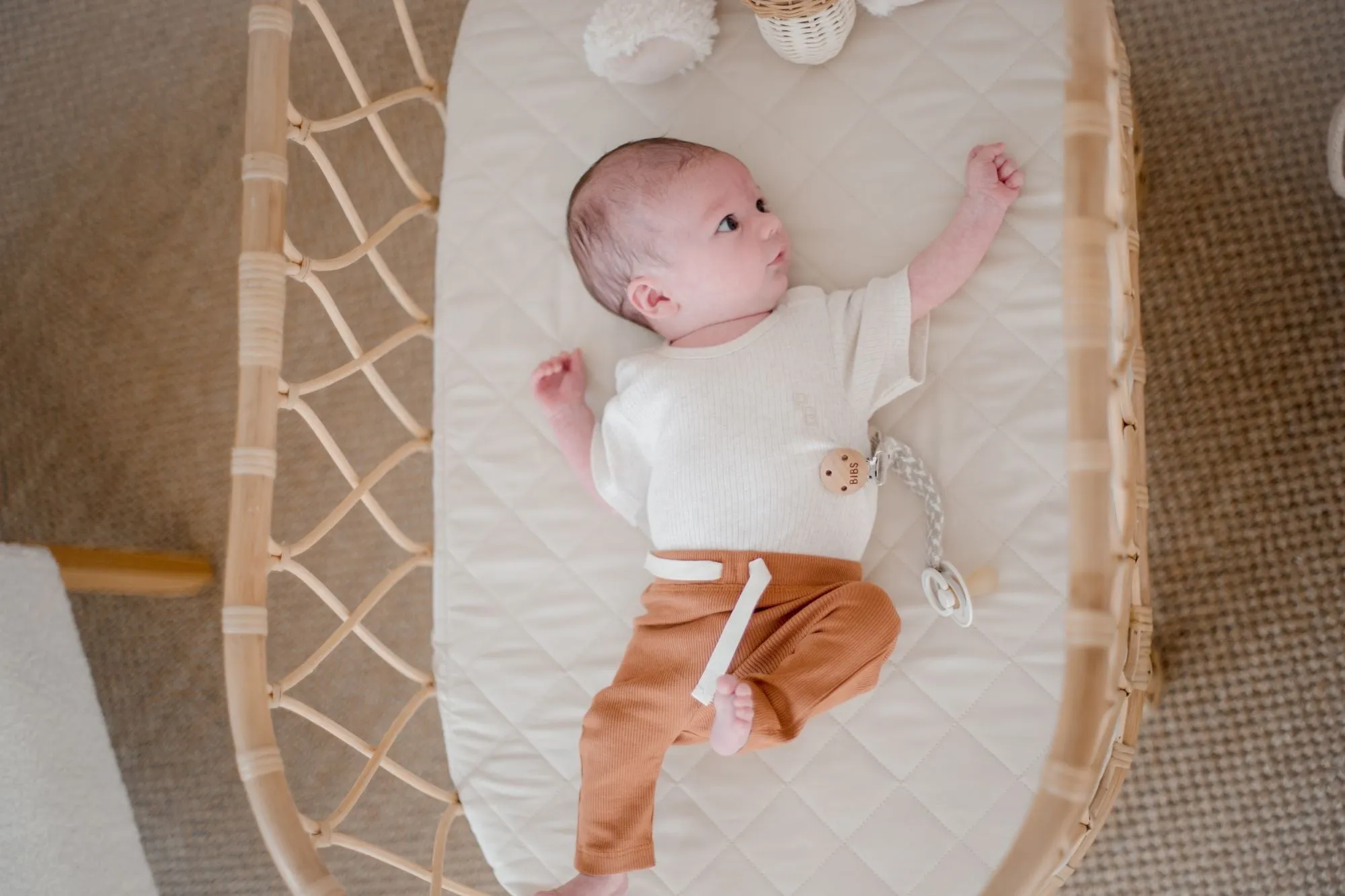 Bambella Waterproof Bassinet Sheet | Oat