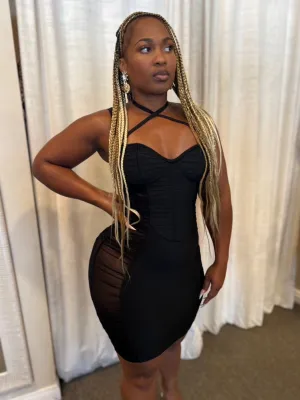 Bandage Mesh Dress