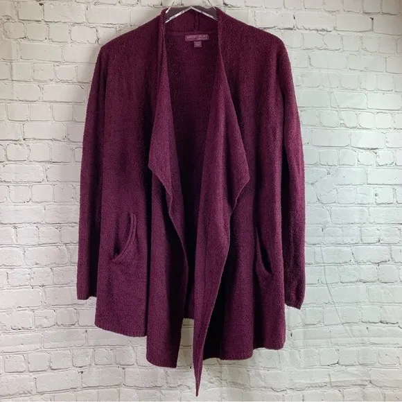Barefoot Dreams Cozy Chic Lite Purple Open Front Cardigan XXS/XS