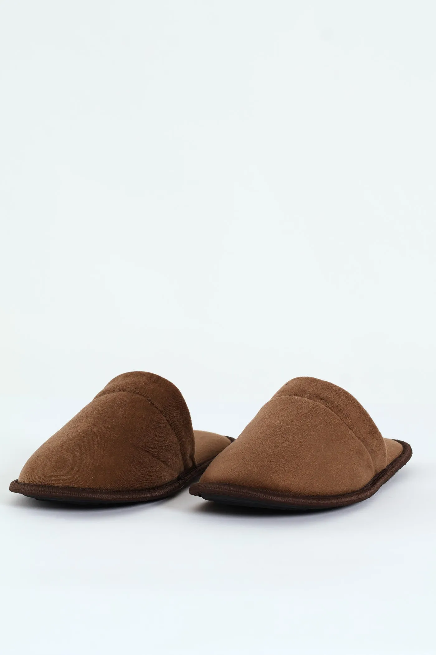Basic Open Back Slipper - Chocolate