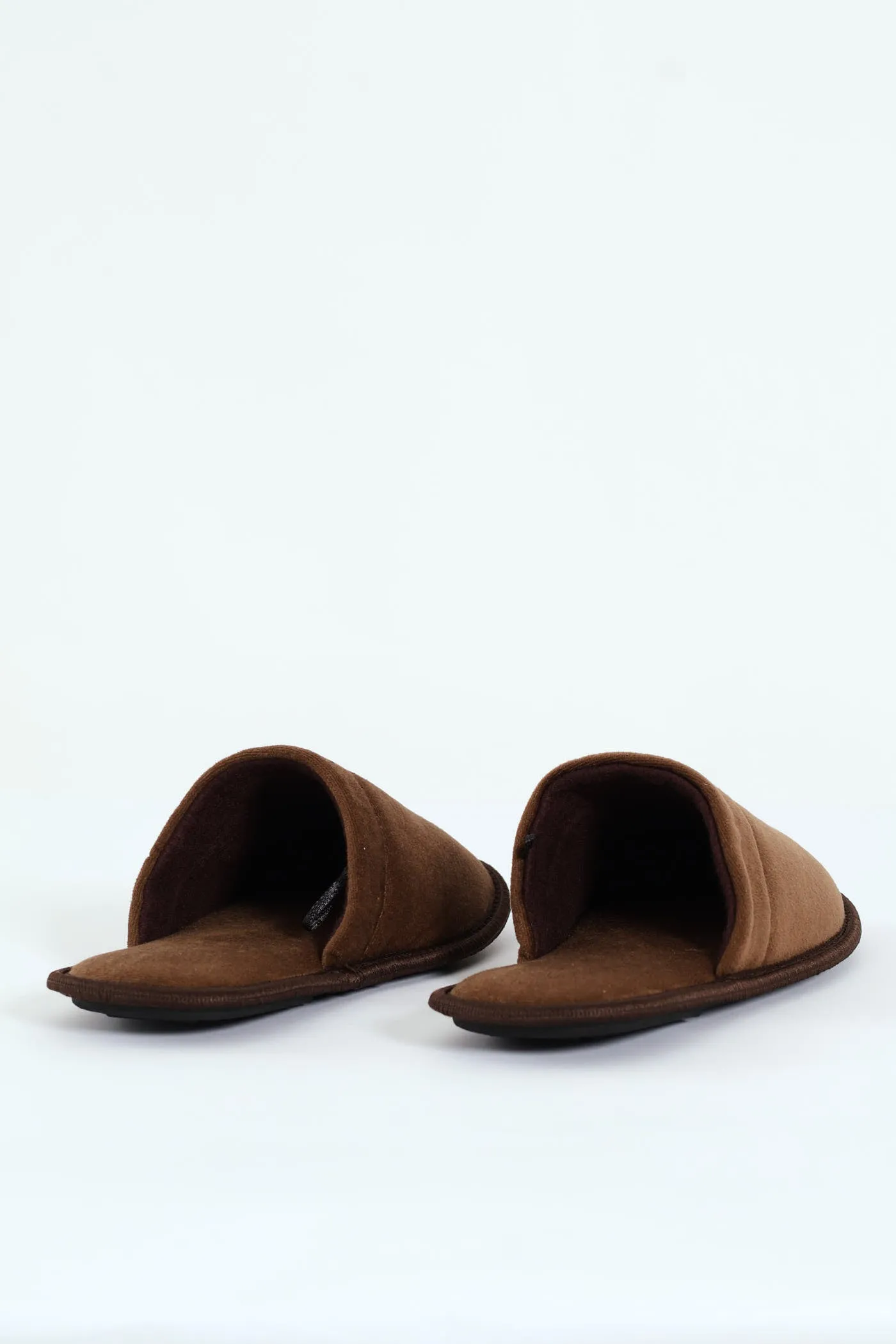 Basic Open Back Slipper - Chocolate