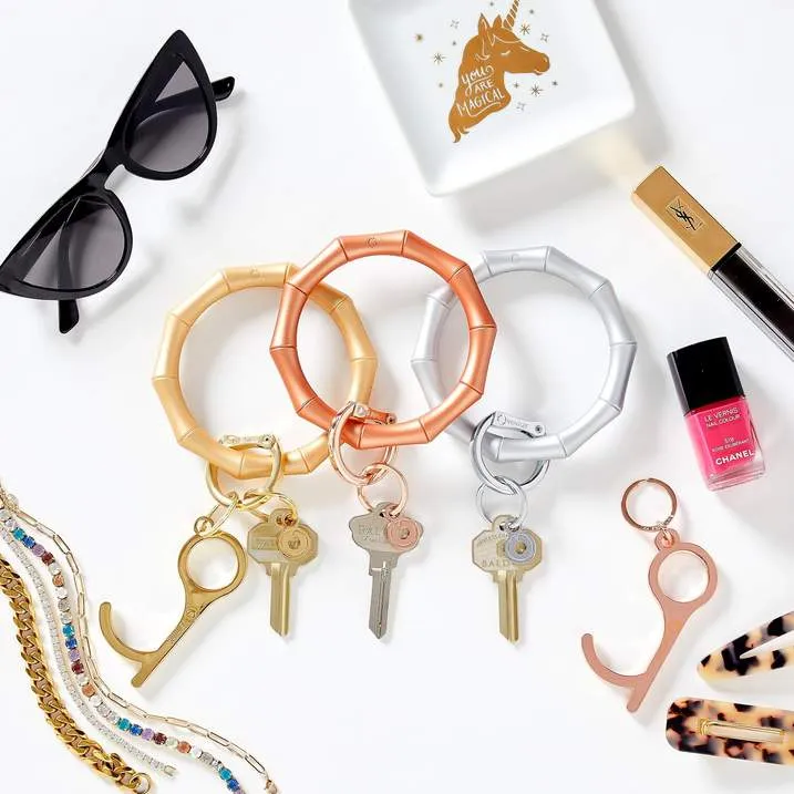 Big O SIlicone Key Ring-Gold Rush Bamboo