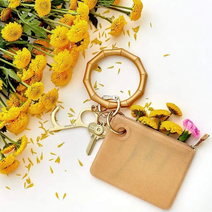 Big O SIlicone Key Ring-Gold Rush Bamboo