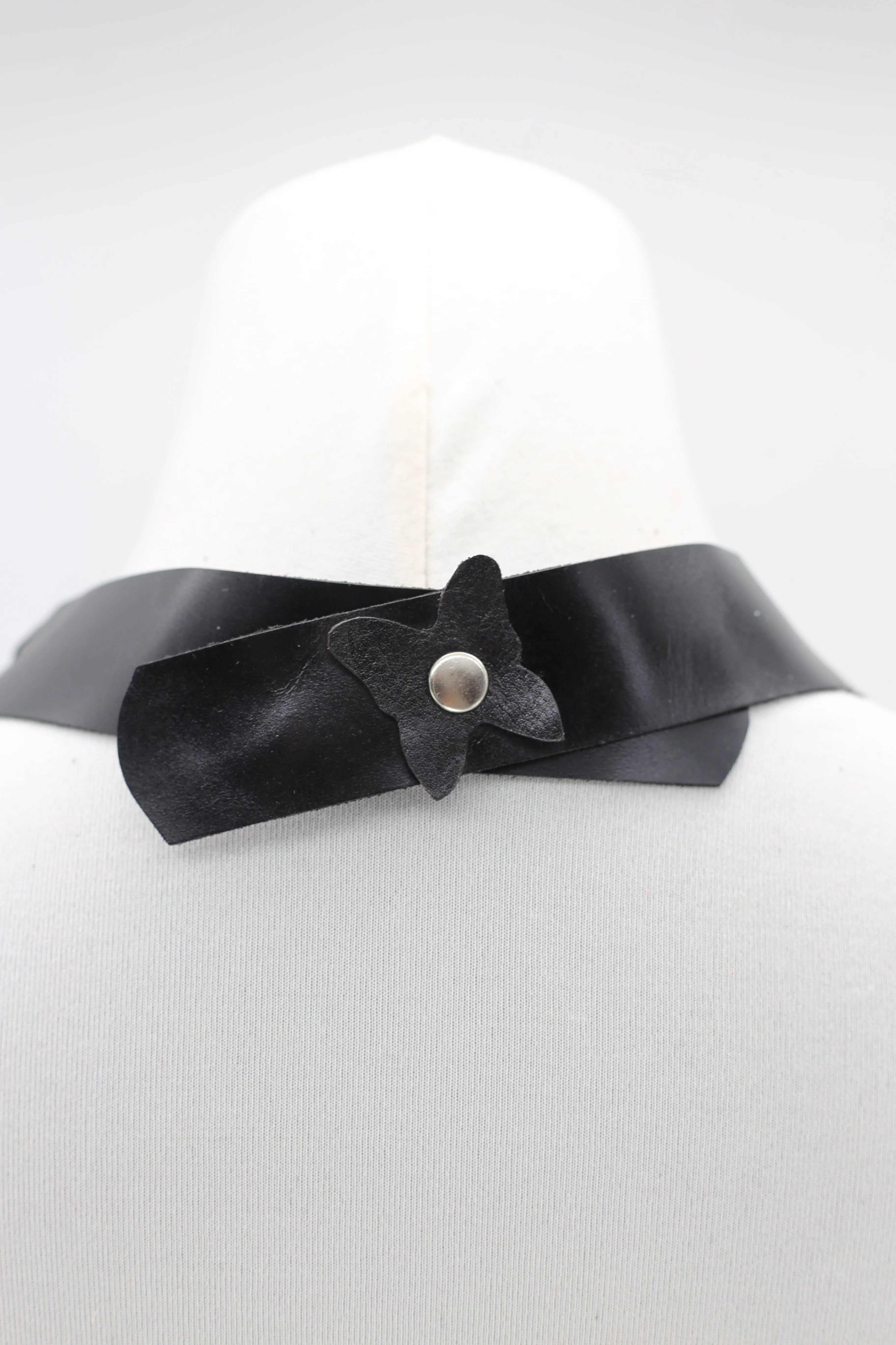 Black Hummingbird Eggs In A Nest Neckalce From Recycled Leather