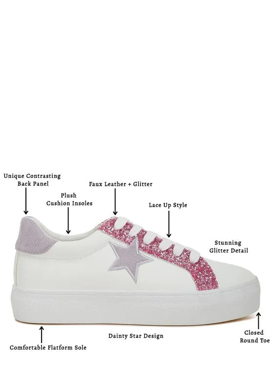 Bomber Metallic Star Glitter Sneakers