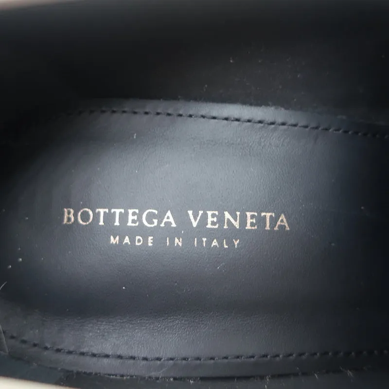 Bottega Veneta Platform Penny Loafer Pumps Black & Gray Leather Size 38
