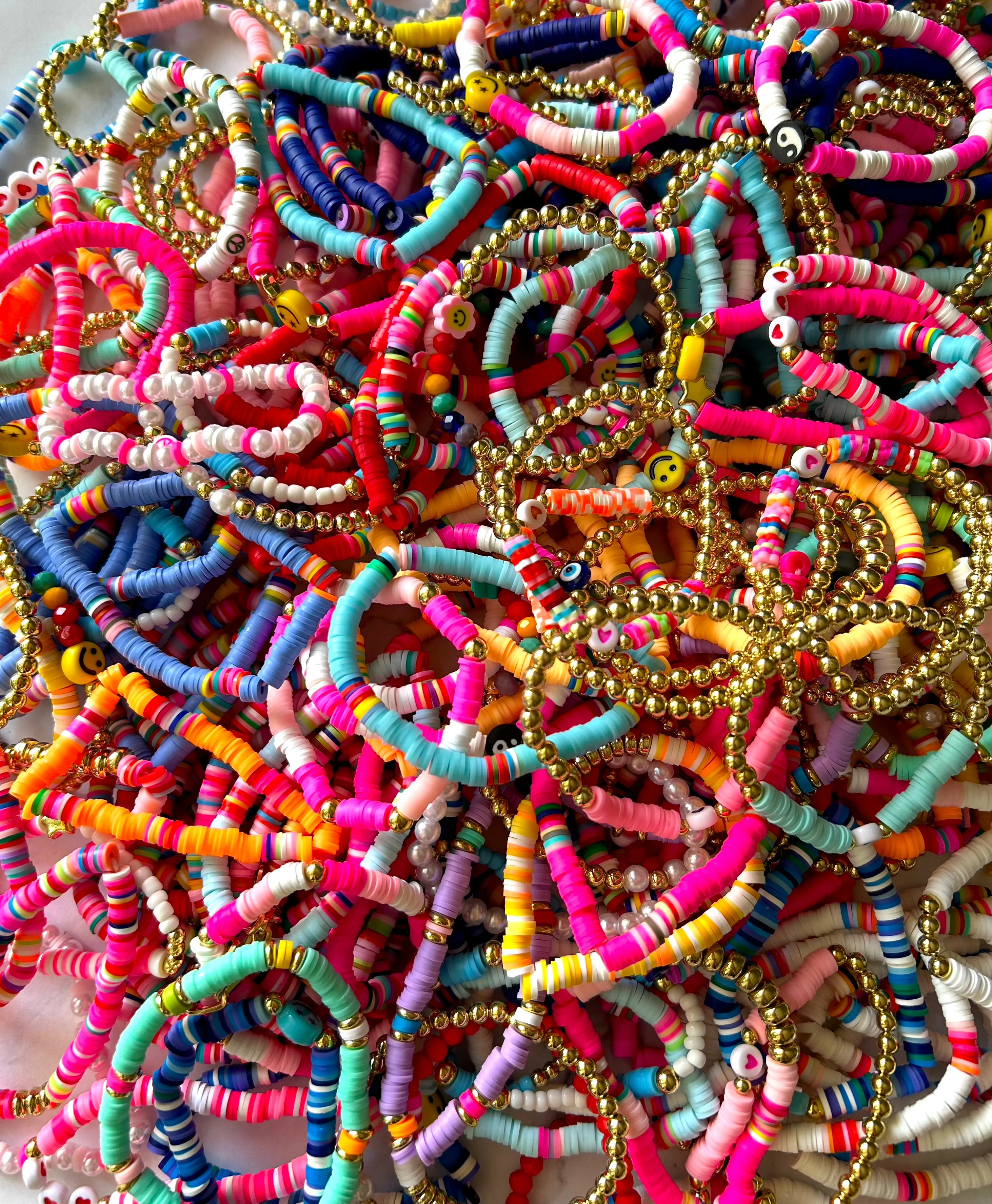 🩷Bright Colored Summer Stretchy Bracelets🌸