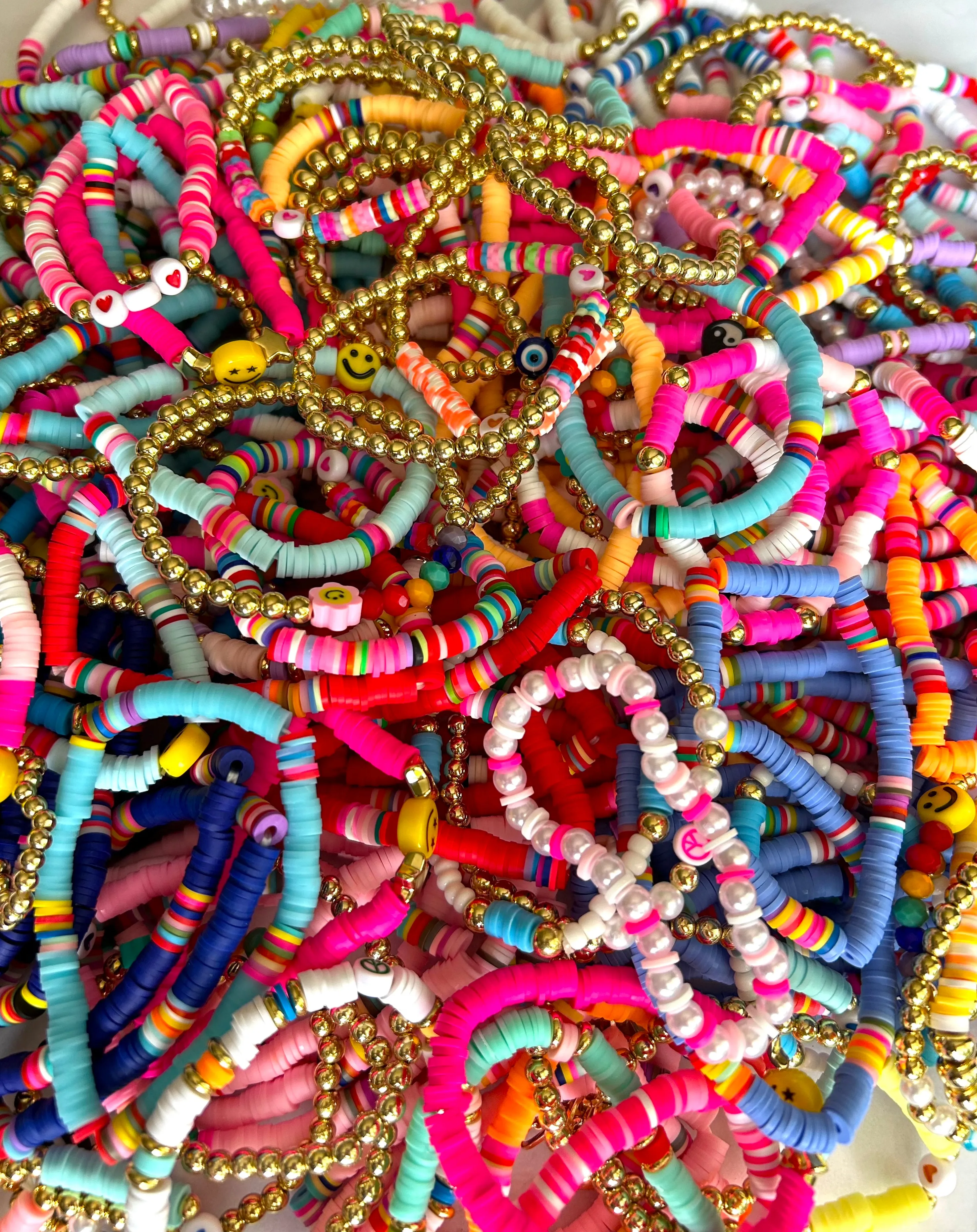 🩷Bright Colored Summer Stretchy Bracelets🌸