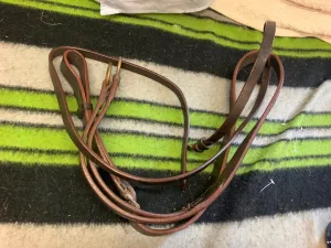 Brown leather running martingale. FREE postage