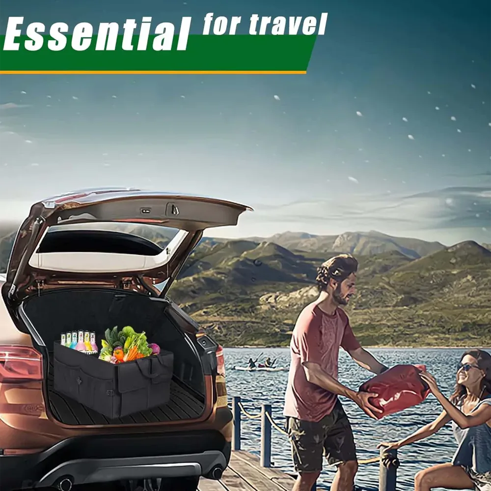 Car Trunk Organizer, Custom-Fit For Car, Foldable Car Trunk Storage Box, Storage Bag, Waterproof, Dust-proof, Stain-Resistant, Car Accessories WAJG229
