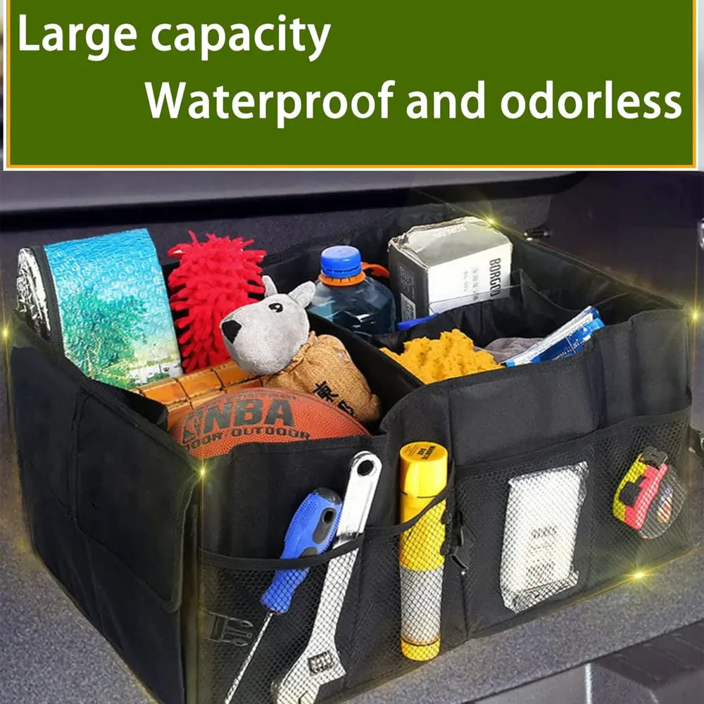 Car Trunk Organizer, Custom-Fit For Car, Foldable Car Trunk Storage Box, Storage Bag, Waterproof, Dust-proof, Stain-Resistant, Car Accessories WAJG229