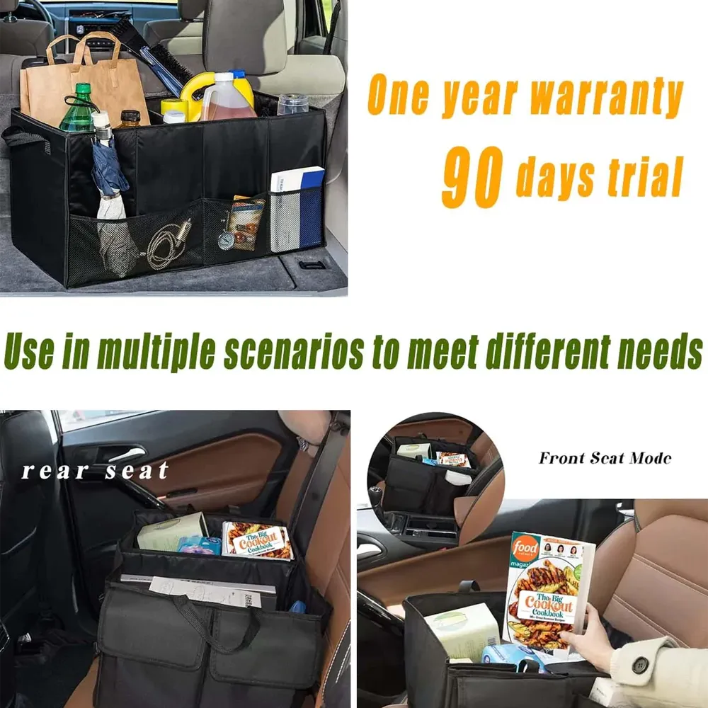 Car Trunk Organizer, Custom-Fit For Car, Foldable Car Trunk Storage Box, Storage Bag, Waterproof, Dust-proof, Stain-Resistant, Car Accessories WAJG229