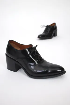 Celine Leather Block Heel Oxfords