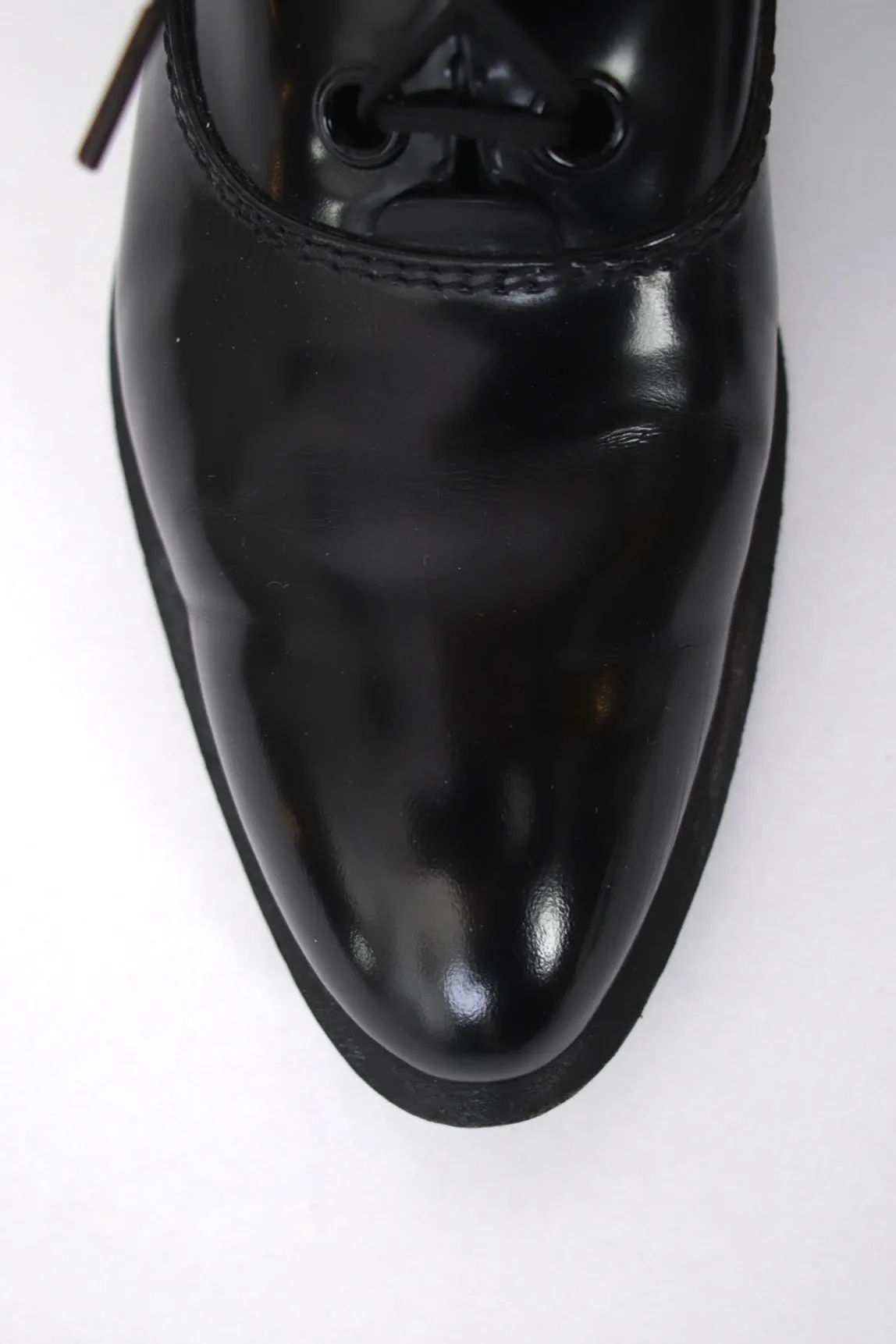 Celine Leather Block Heel Oxfords
