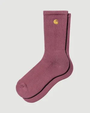 Chase Socks Dusty Fuchsia/Gold