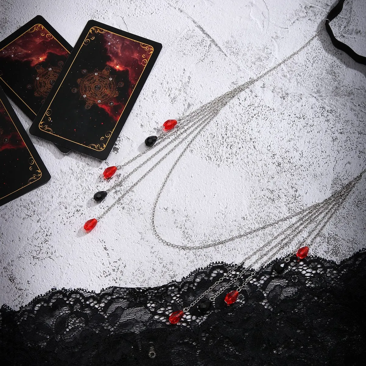 Chic Colorful Crystal Tassel Elastic Thigh Leg Chain