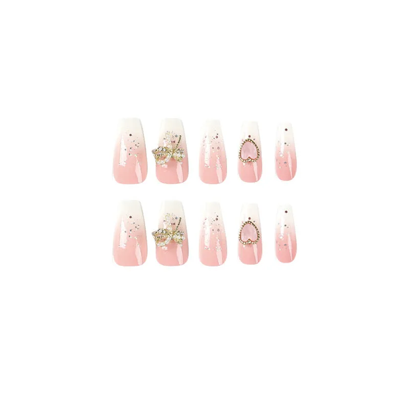 Coffin Pink & White Gradient 3D Love