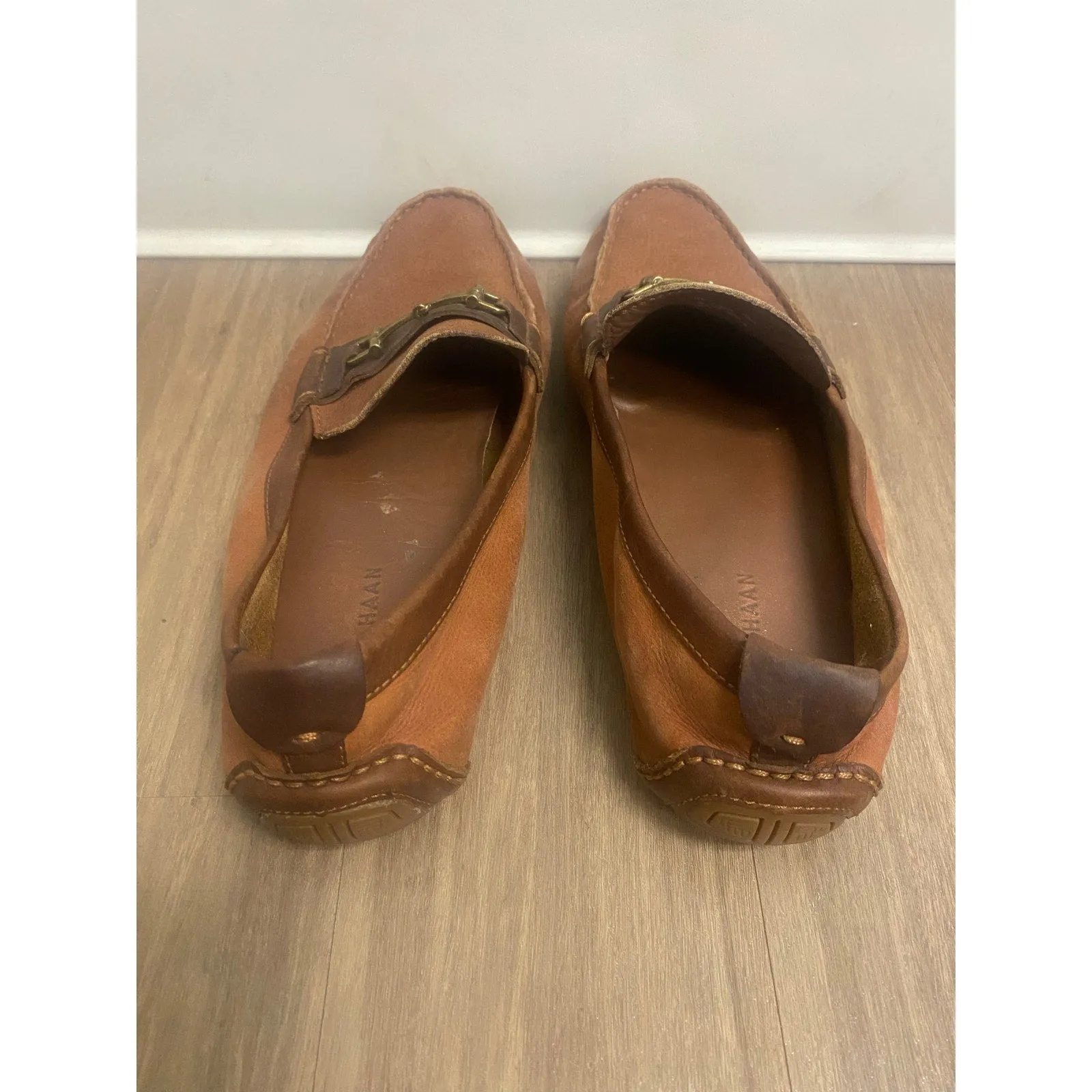 Cole Haan Mens Brown Leather Loafers Sz 11.5