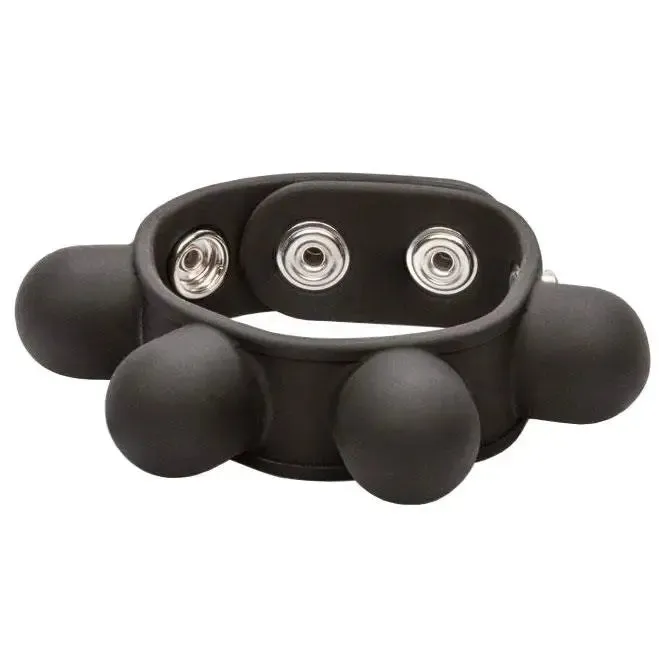 Colt Stretchy Black Weighted Ball Stretcher Cock Ring
