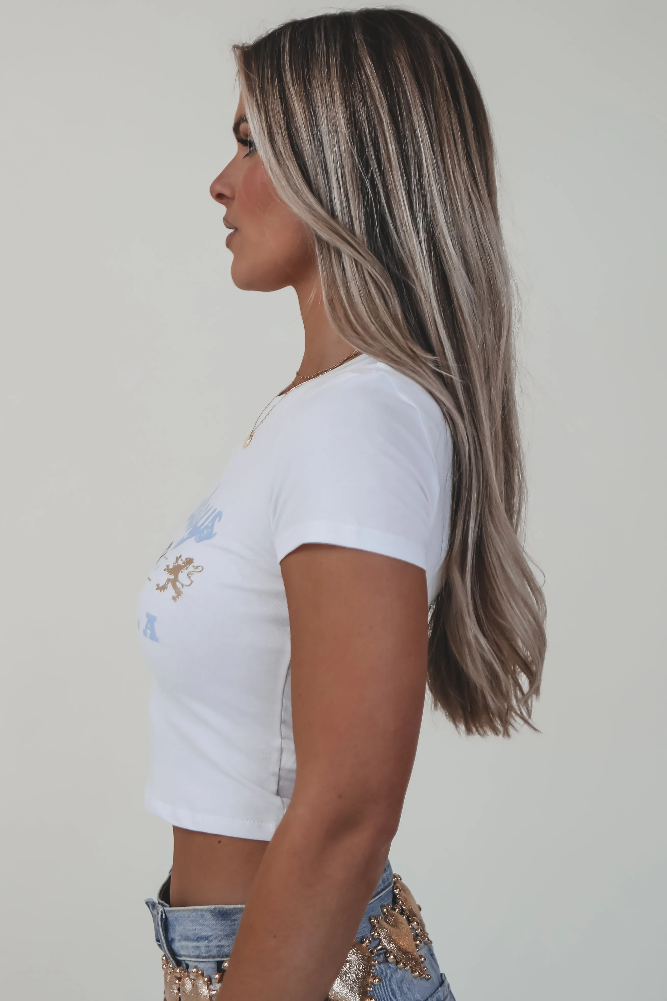 Cowboys & Tequila Babydoll Graphic Fitted Babydoll Tee