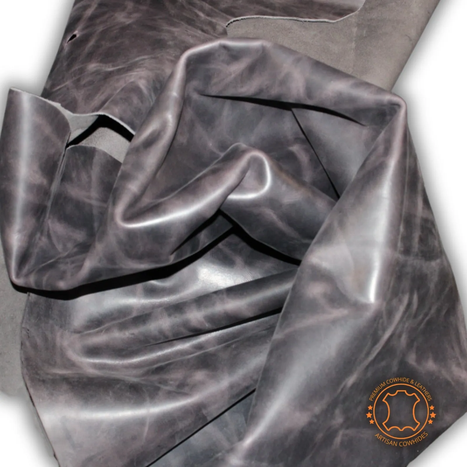 CRAZY HORSE CHOCOLATE DISTRESSED LEATHER HIDE Thickness 1.6 mm/ 4 oz